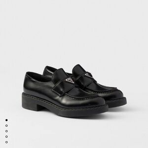 Prada leather loafers